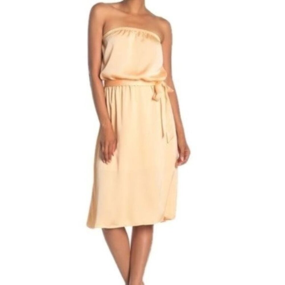 Vanity Room Strapless Satin Midi Dress XS NWT
